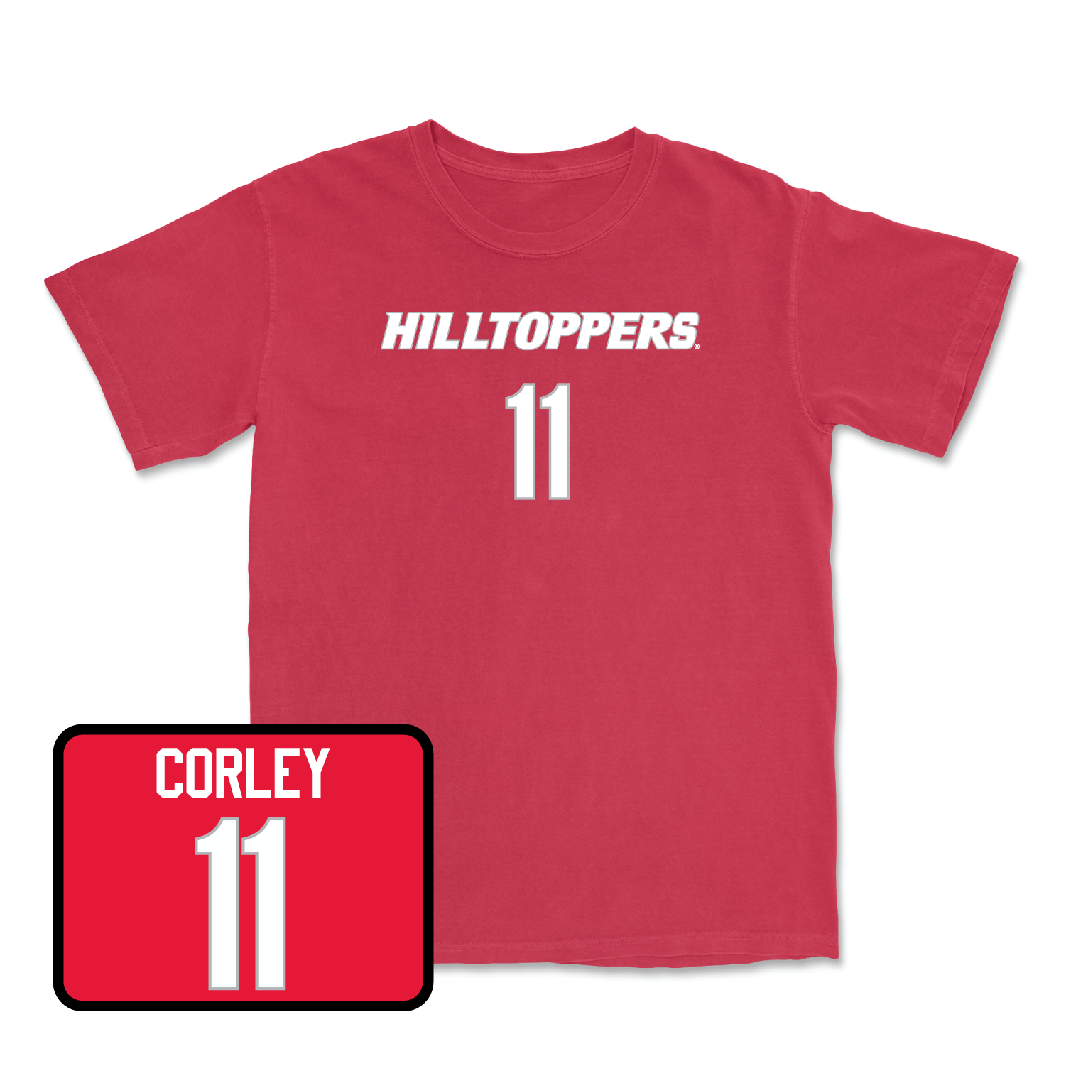 Red Football Hilltoppers Player Tee 5 2X-Large / Malachi Corley | #11