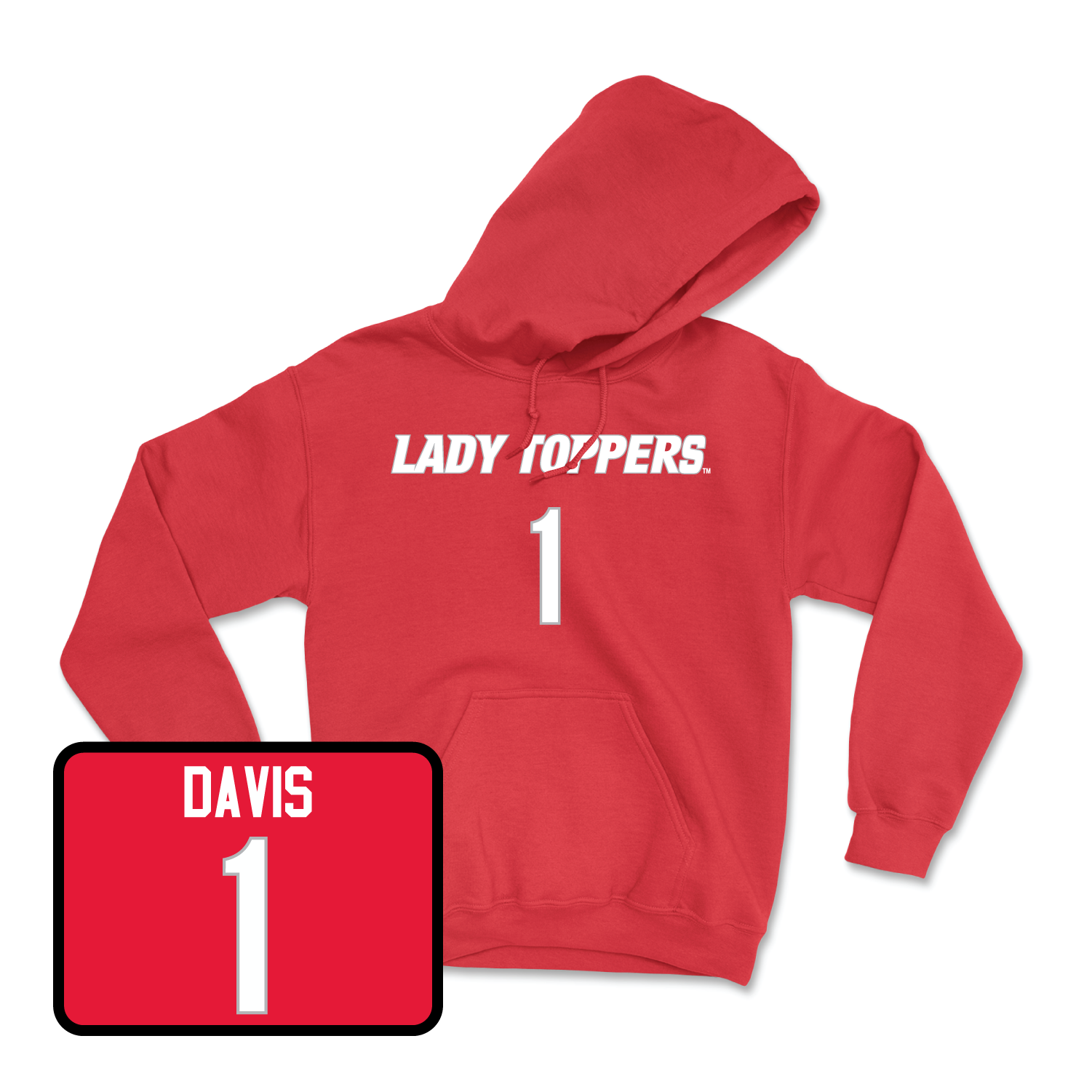 Red Women's Soccer Lady Toppers Player Hoodie 2 Large / Maddie Davis | #1