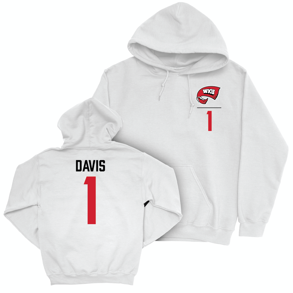 WKU Women's Soccer White Logo Hoodie - Maddie Davis | #1 Small