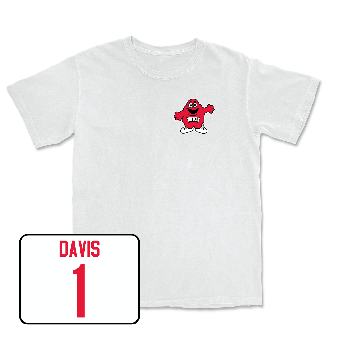 White Women's Soccer Big Red Comfort Colors Tee 2 Small / Maddie Davis | #1