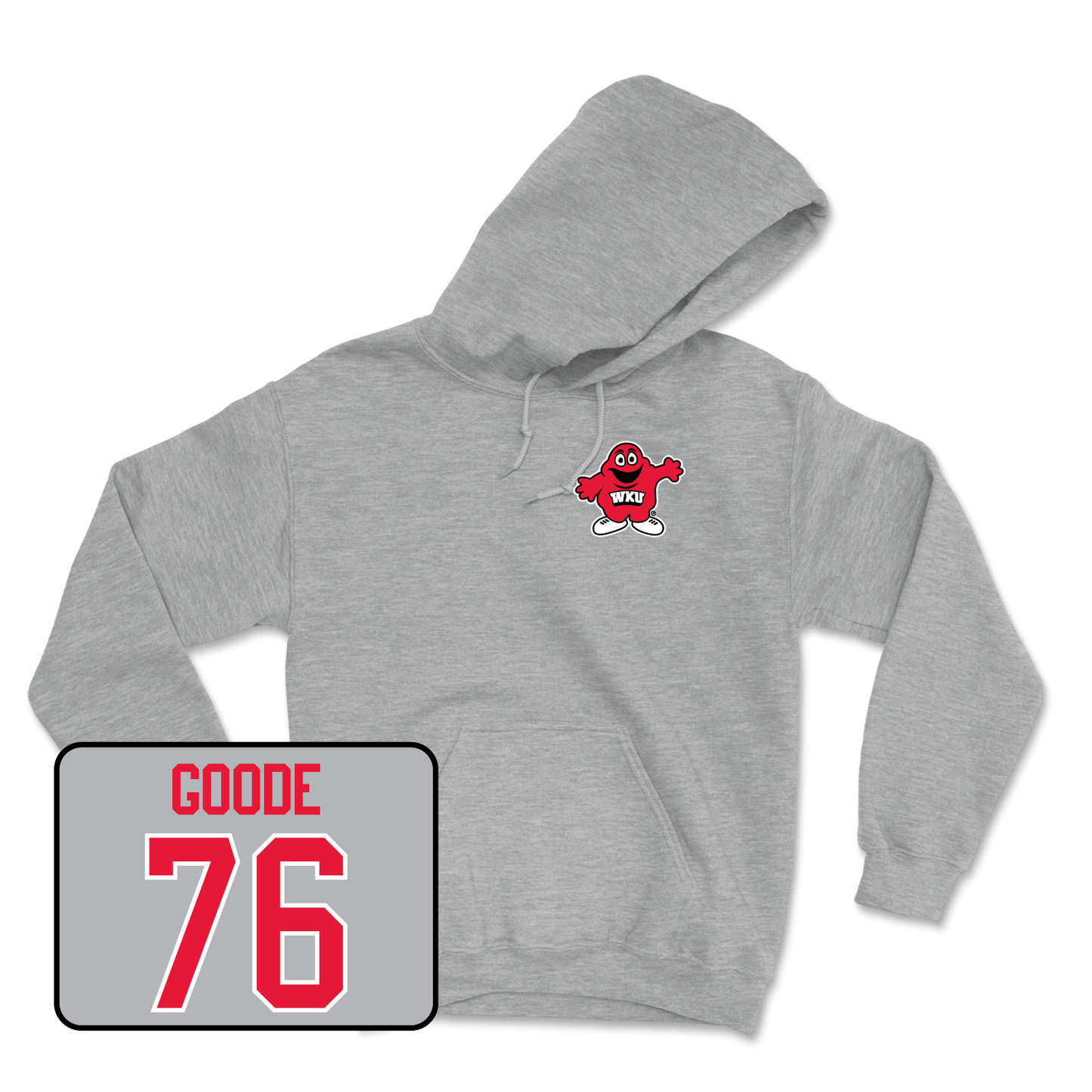 Sport Grey Football Big Red Hoodie 5 Youth Small / Mark Goode | #76