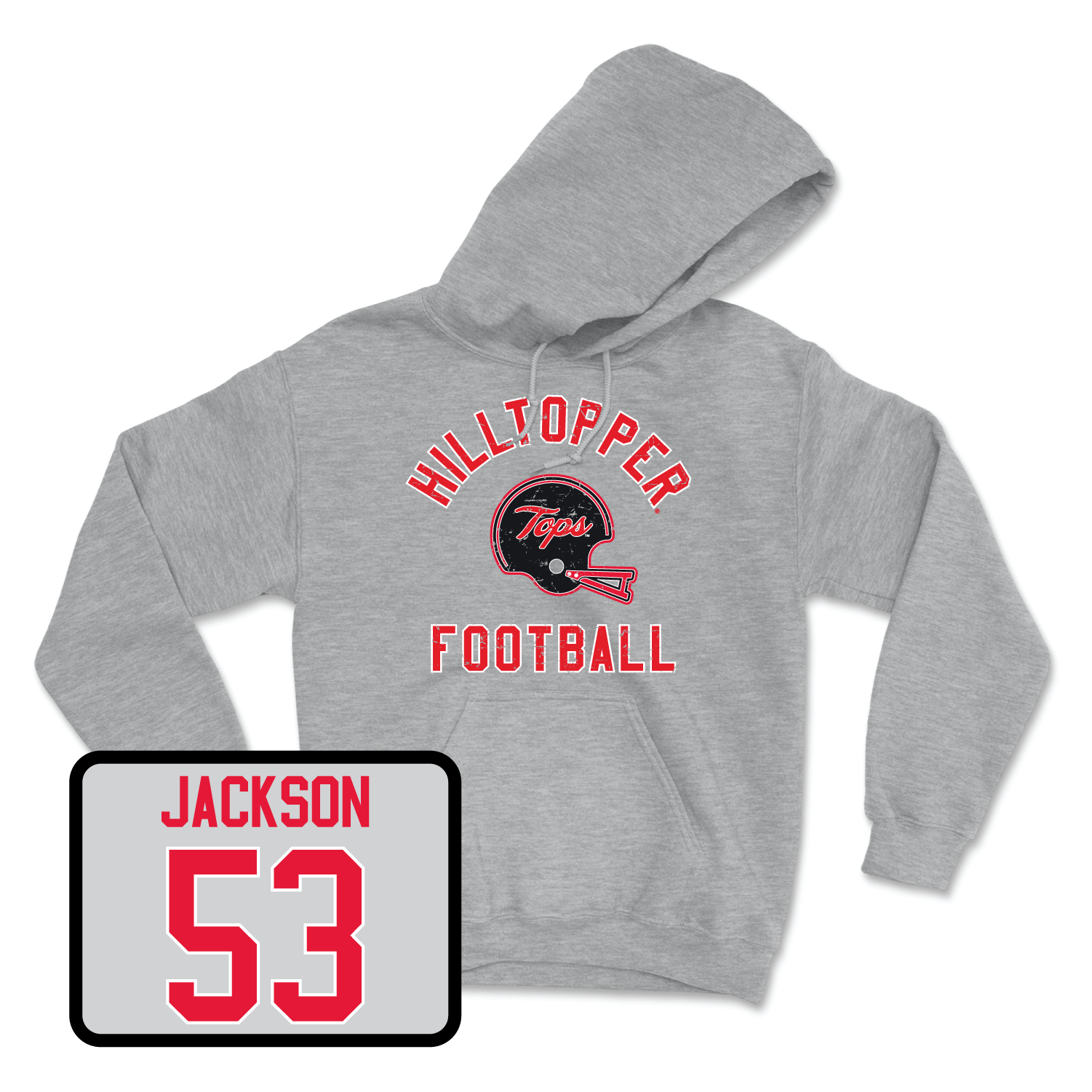 Sport Grey Football Football Helmet Hoodie 5 Small / Marshall Jackson | #53