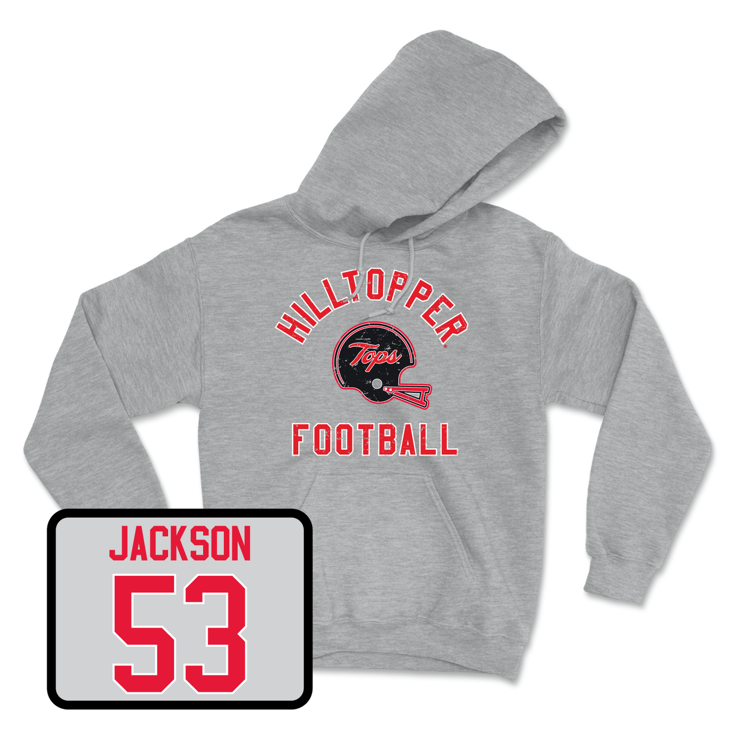 Sport Grey Football Football Helmet Hoodie 5 Large / Marshall Jackson | #53