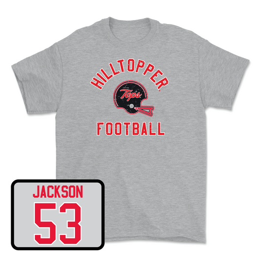 Sport Grey Football Football Helmet Tee 5 Youth Small / Marshall Jackson | #53