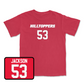 Red Football Hilltoppers Player Tee 5 Medium / Marshall Jackson | #53
