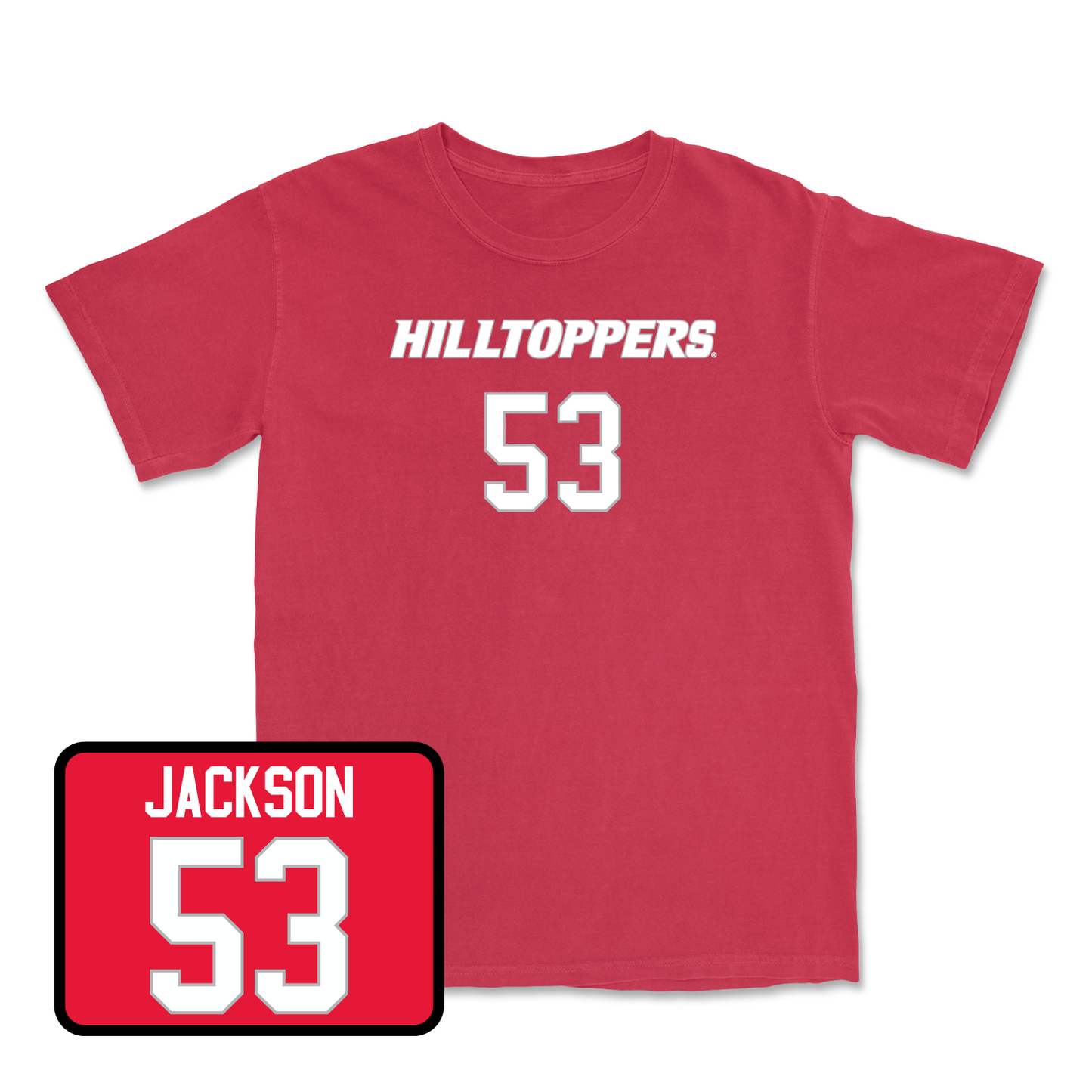 Red Football Hilltoppers Player Tee 5 2X-Large / Marshall Jackson | #53