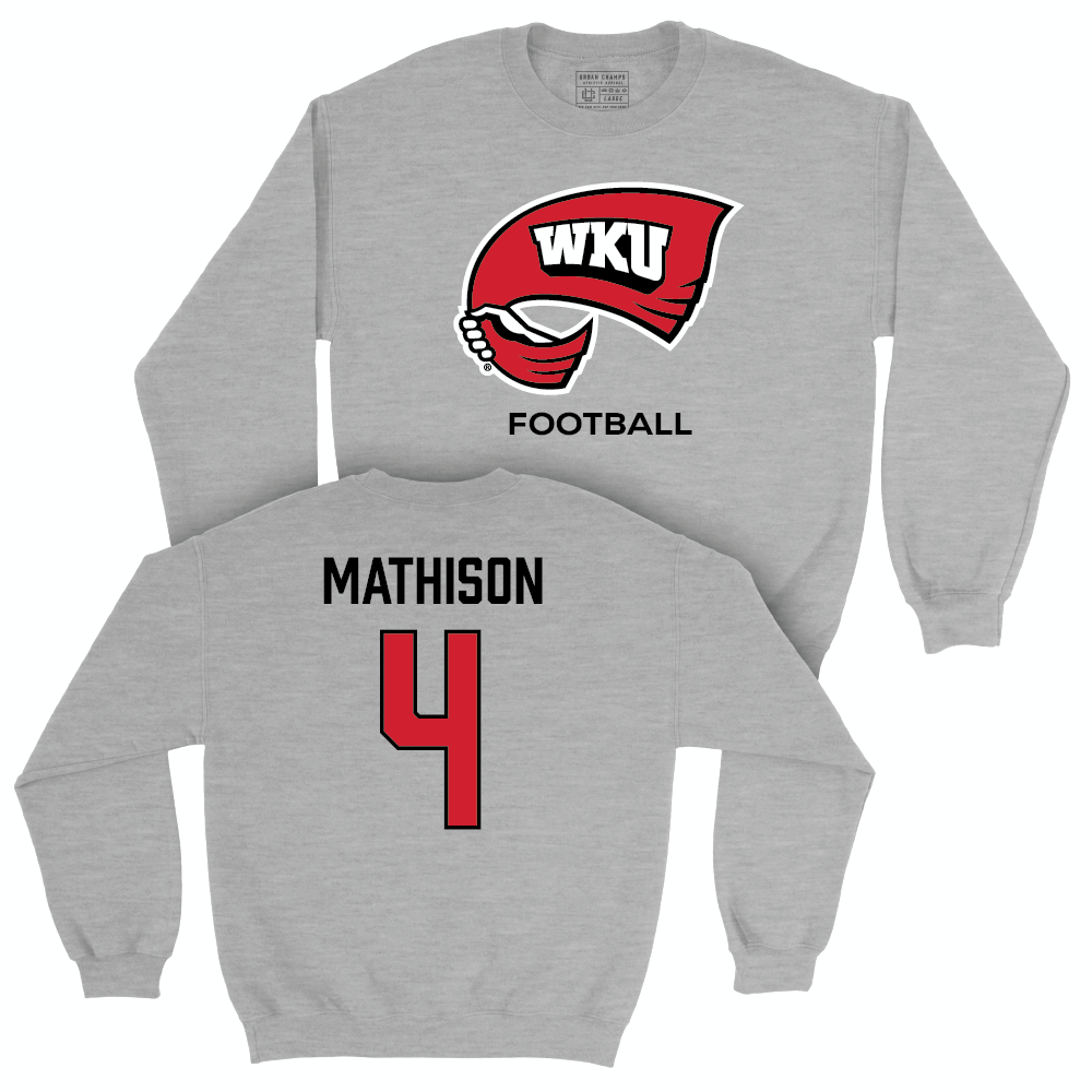 WKU Football Sport Grey Classic Crew - Michael Mathison | #4 Small