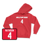 Red Football Hilltoppers Player Hoodie 5 Large / Michael Mathison | #4