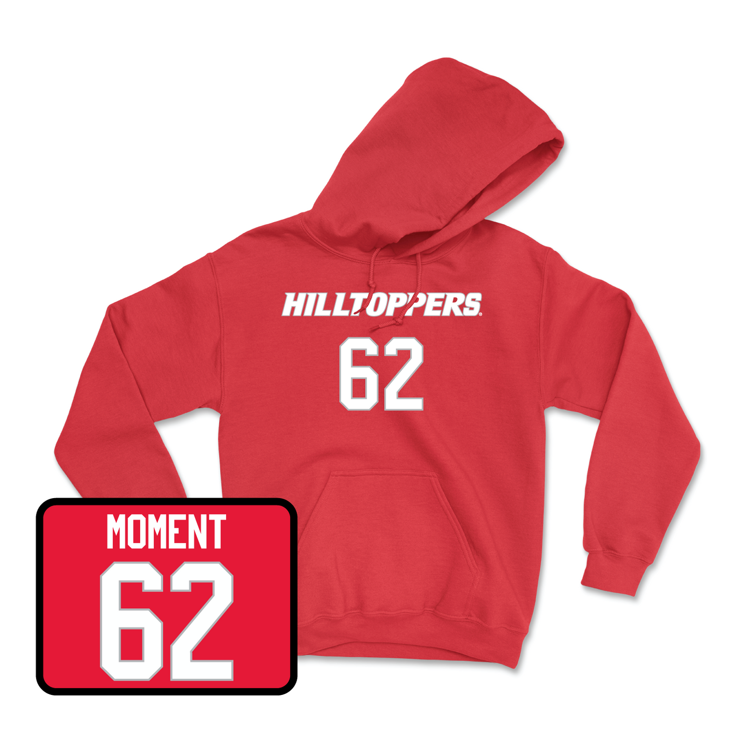 Red Football Hilltoppers Player Hoodie 5 Large / Michael Moment | #62