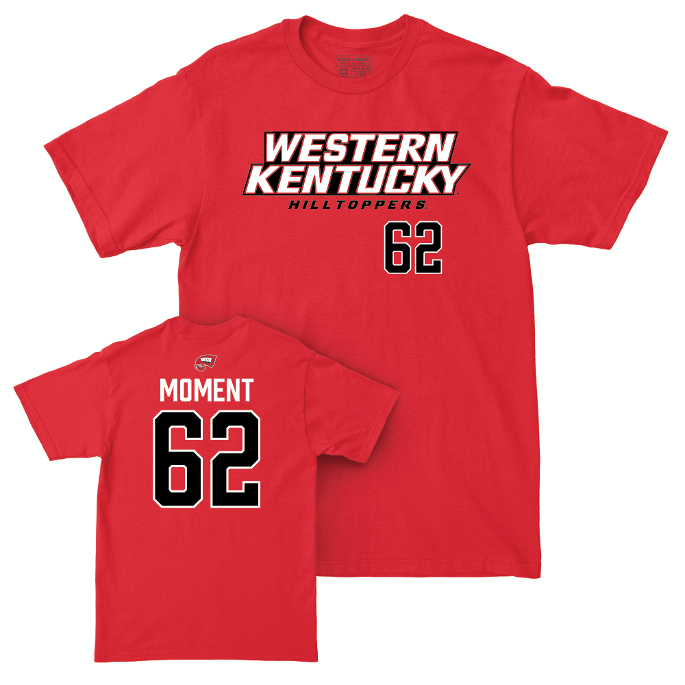 WKU Football Red Sideline Tee - Michael Moment | #62 Small