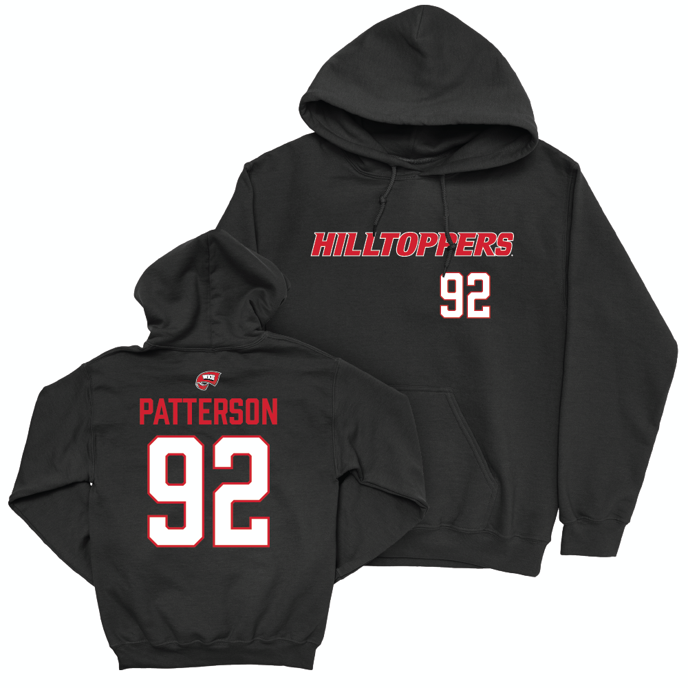 WKU Football Black Hilltoppers Hoodie - Marcus Patterson | #92 Small