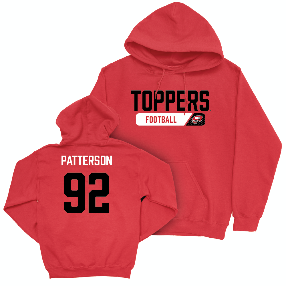WKU Football Red Staple Hoodie - Marcus Patterson | #92 Small