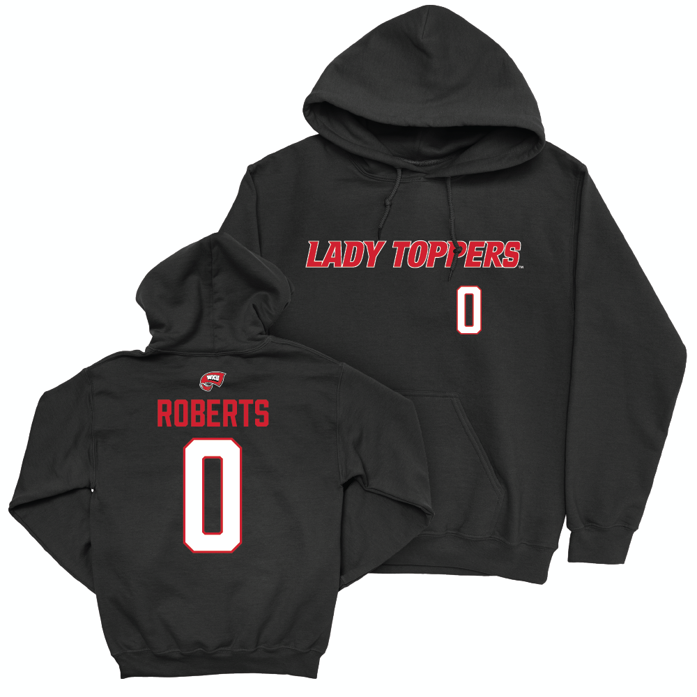 WKU Women's Soccer Black Lady Toppers Hoodie - Mia Roberts | #0 Small