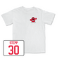 White Football Big Red Comfort Colors Tee 5 Youth Large / Markese Stepp | #30
