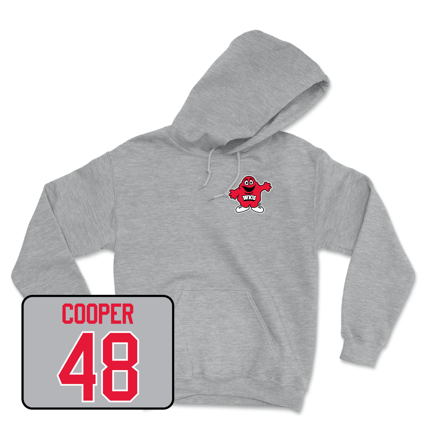 Sport Grey Football Big Red Hoodie 6 Youth Small / Niko Cooper | #48