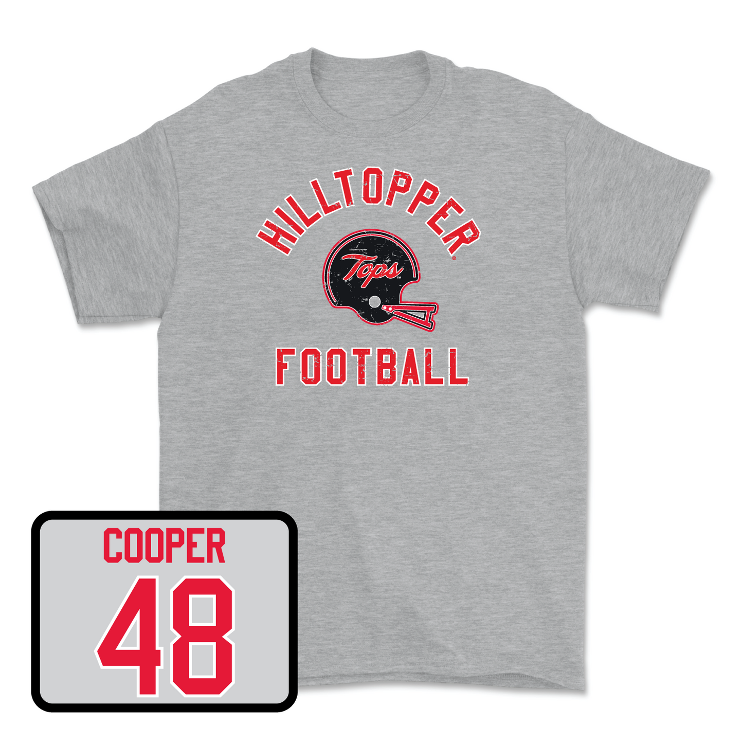 Sport Grey Football Football Helmet Tee 6 Small / Niko Cooper | #48