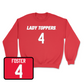 Red Women's Basketball Lady Toppers Player Crew 2X-Large / Nevaeh Foster | #4