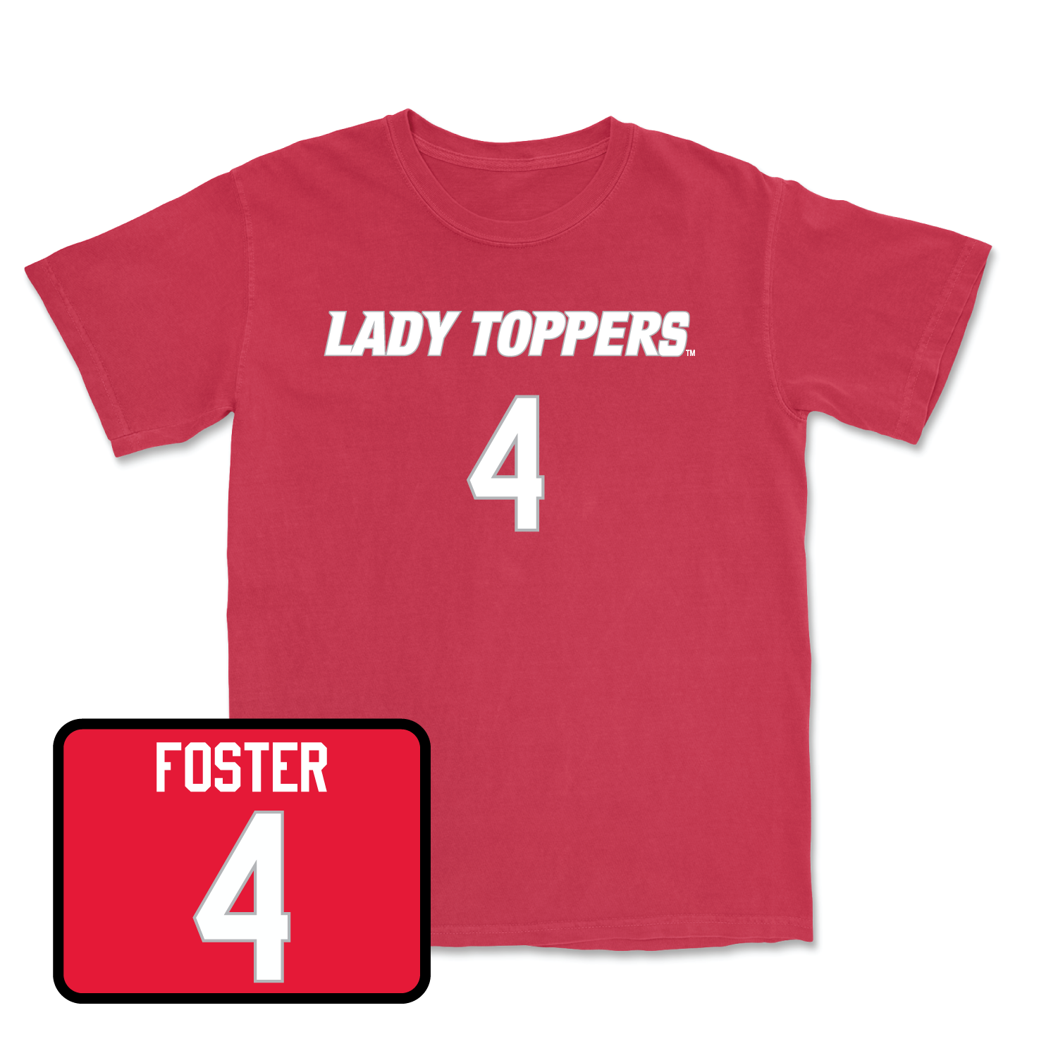 Red Women's Basketball Lady Toppers Player Tee Medium / Nevaeh Foster | #4