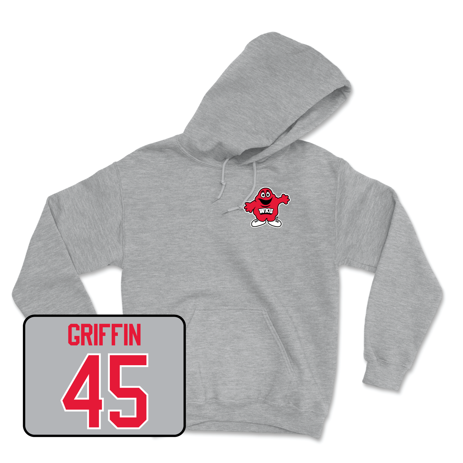 Sport Grey Football Big Red Hoodie 6 4X-Large / Nathan Griffin | #45