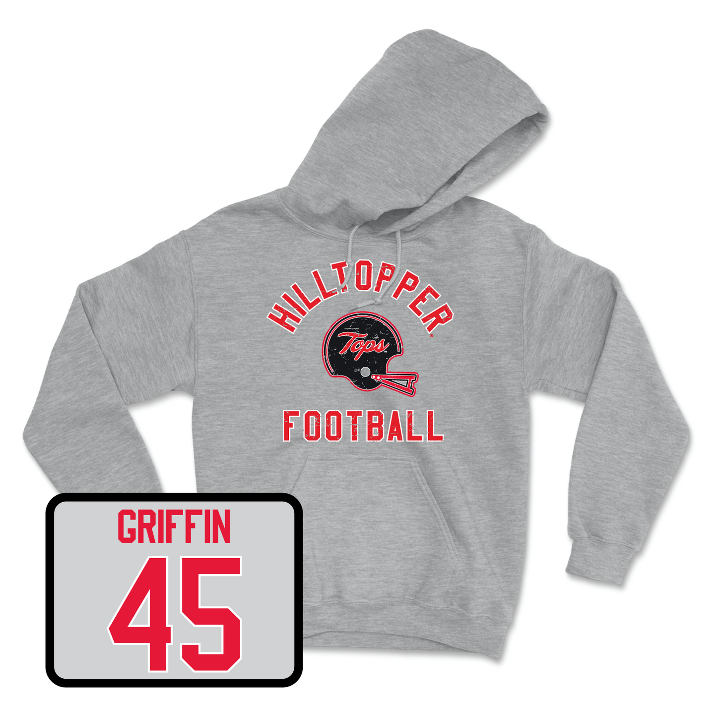 Sport Grey Football Football Helmet Hoodie 6 Youth Large / Nathan Griffin | #45
