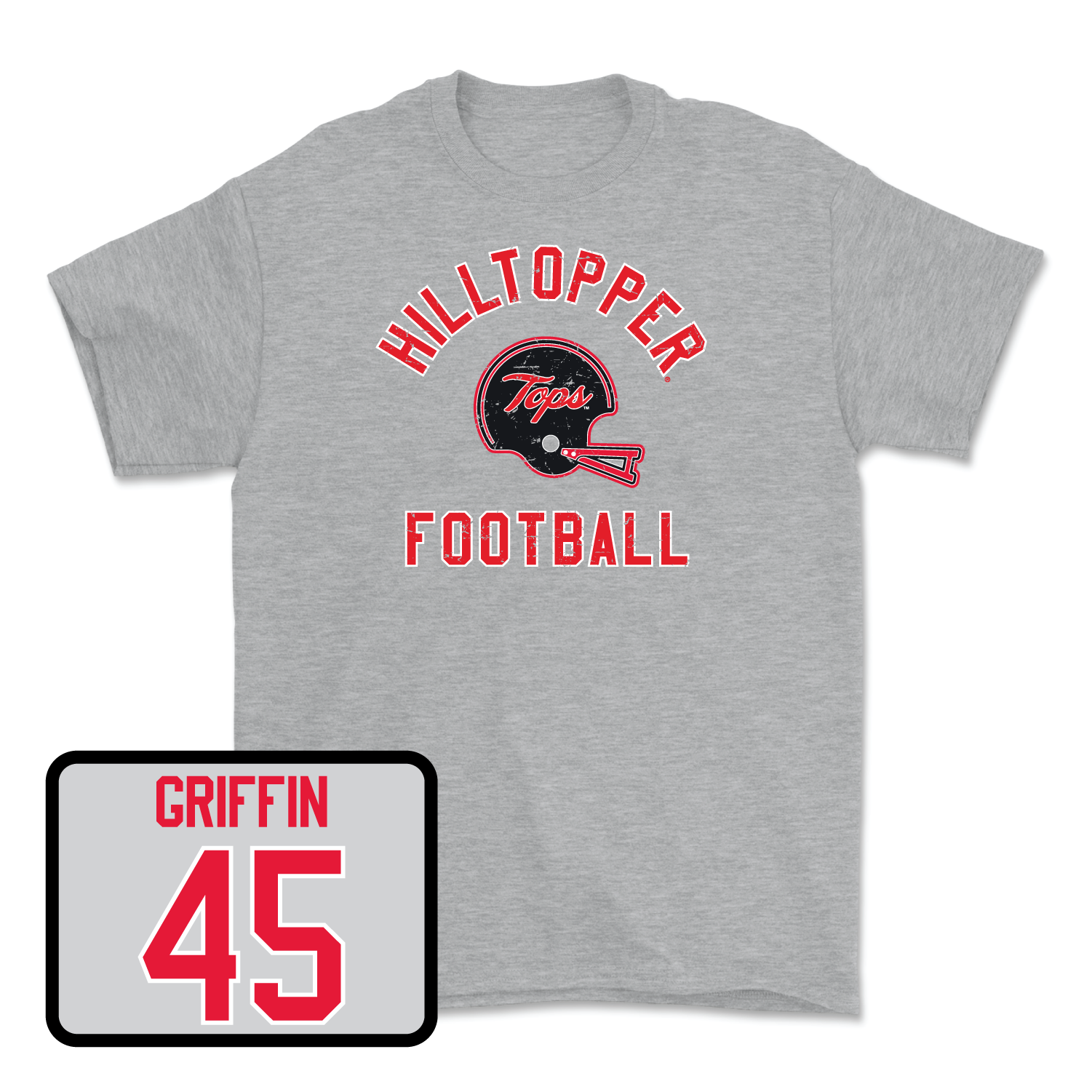 Sport Grey Football Football Helmet Tee 6 Youth Small / Nathan Griffin | #45