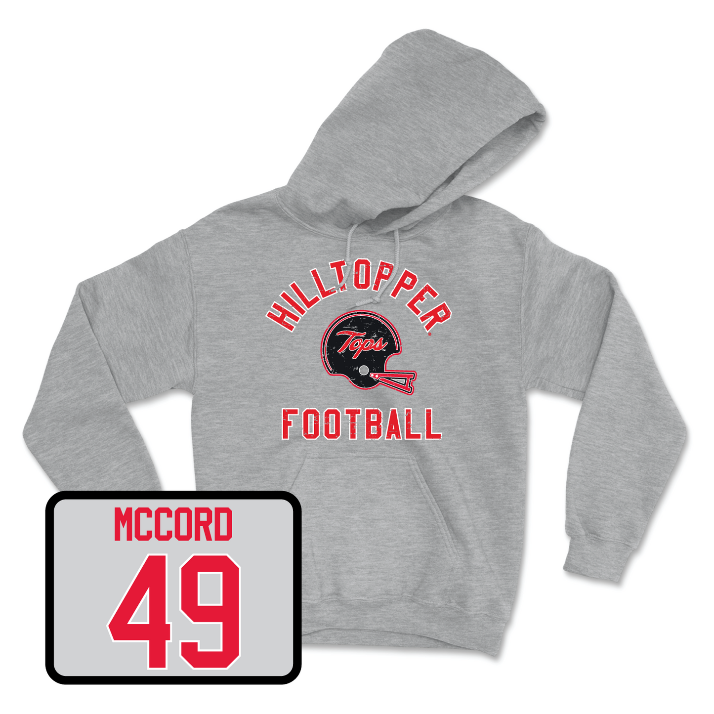 Sport Grey Football Football Helmet Hoodie 6 4X-Large / Nolan Mccord | #49