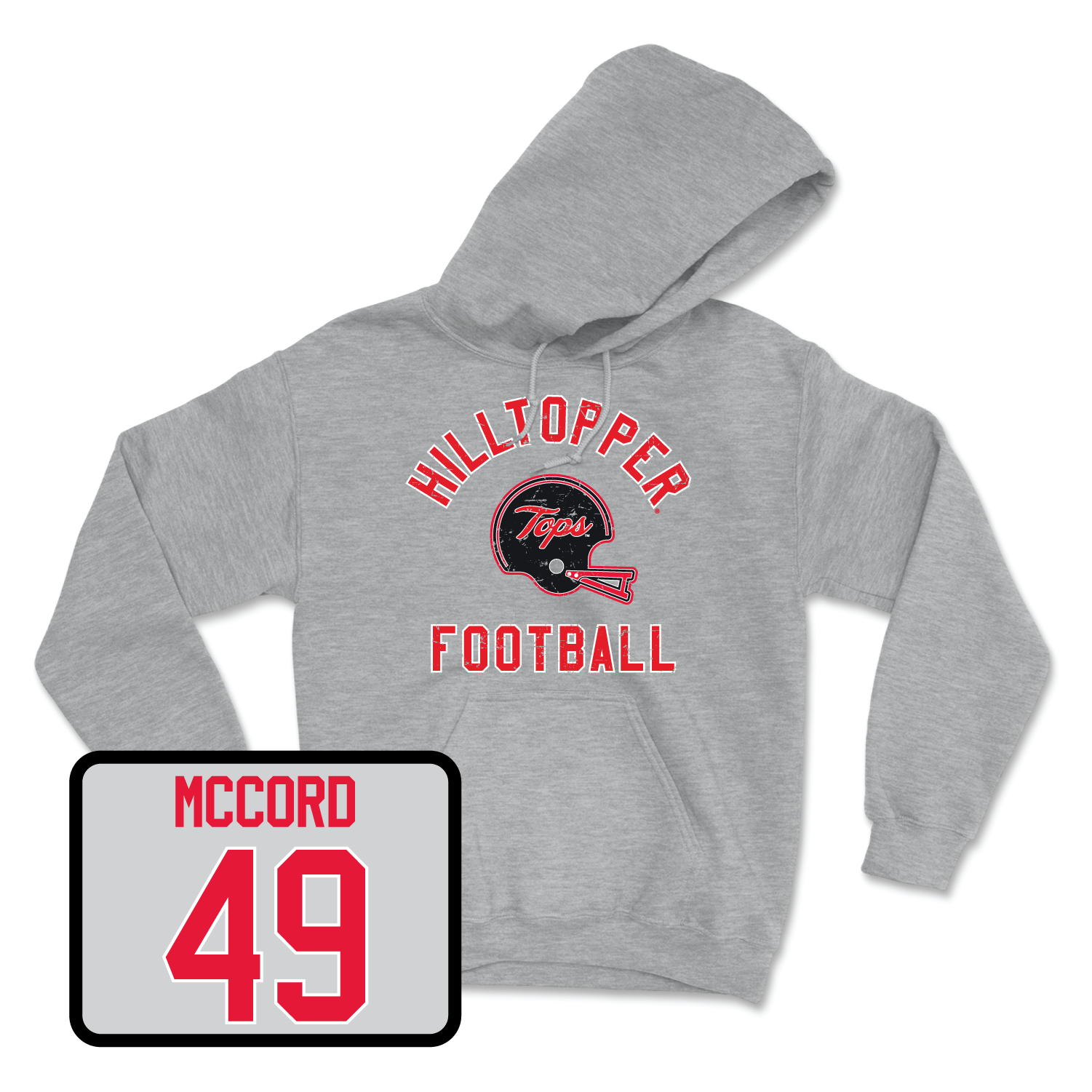 Sport Grey Football Football Helmet Hoodie 6 Youth Large / Nolan Mccord | #49