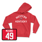 Red Football Towel Hoodie 6 Youth Large / Nolan Mccord | #49