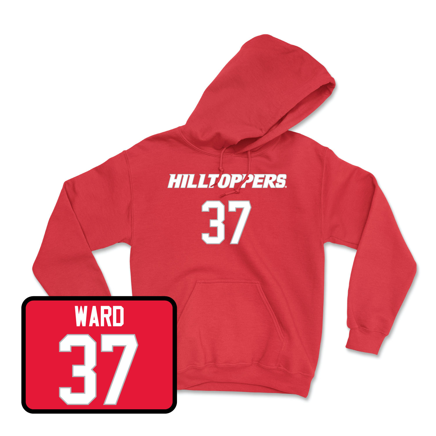 Red Football Hilltoppers Player Hoodie 6 Small / Nazir Ward | #37