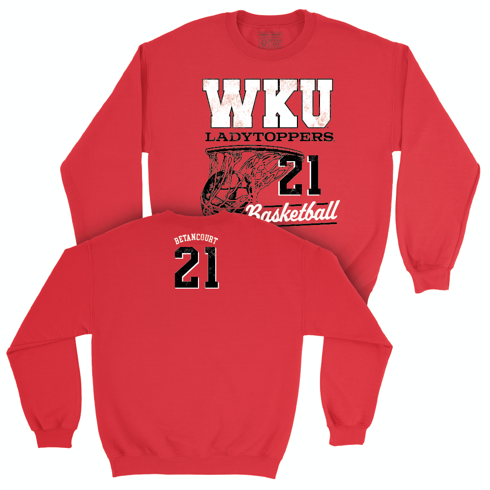 WKU Women's Basketball Red Hoops Crew - Odeth Betancourt | #21 Small