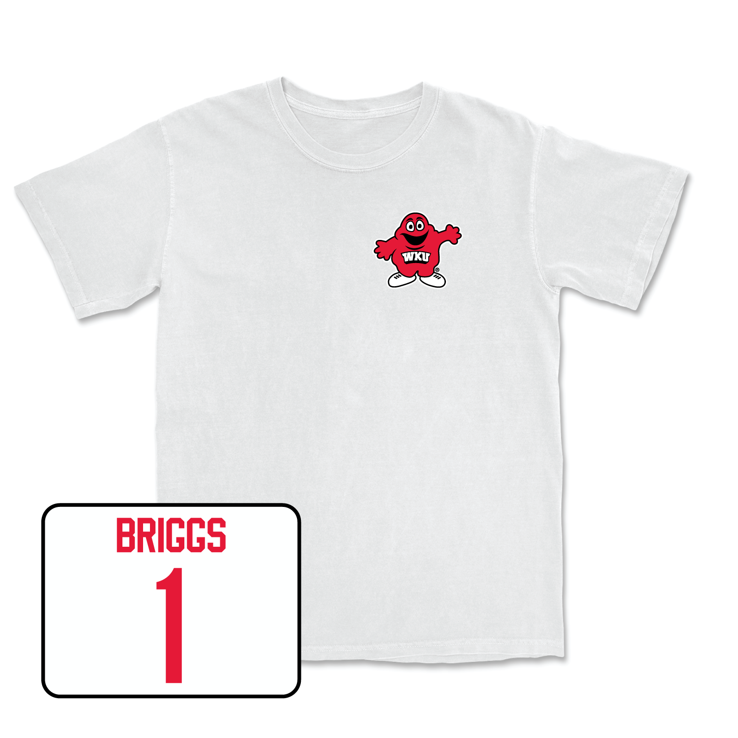 White Women's Volleyball Big Red Comfort Colors Tee Small / Paige Briggs | #1