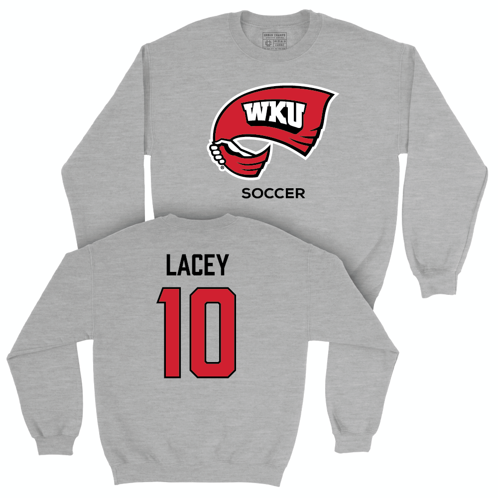 WKU Women's Soccer Sport Grey Classic Crew - Paige Lacey | #10 Small