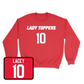 Red Women's Soccer Lady Toppers Player Crew 3 Large / Paige Lacey | #10