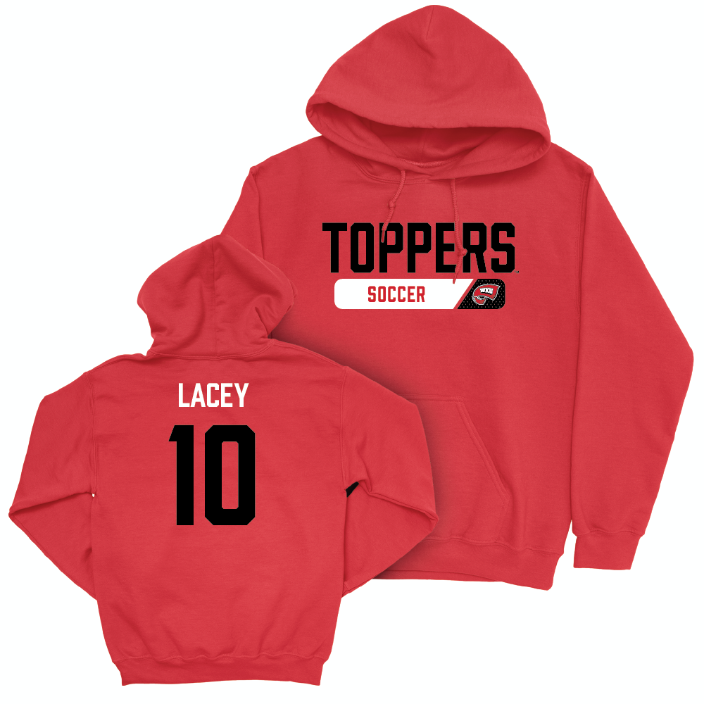 WKU Women's Soccer Red Staple Hoodie - Paige Lacey | #10 Small