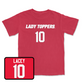 Red Women's Soccer Lady Toppers Player Tee 3 Small / Paige Lacey | #10