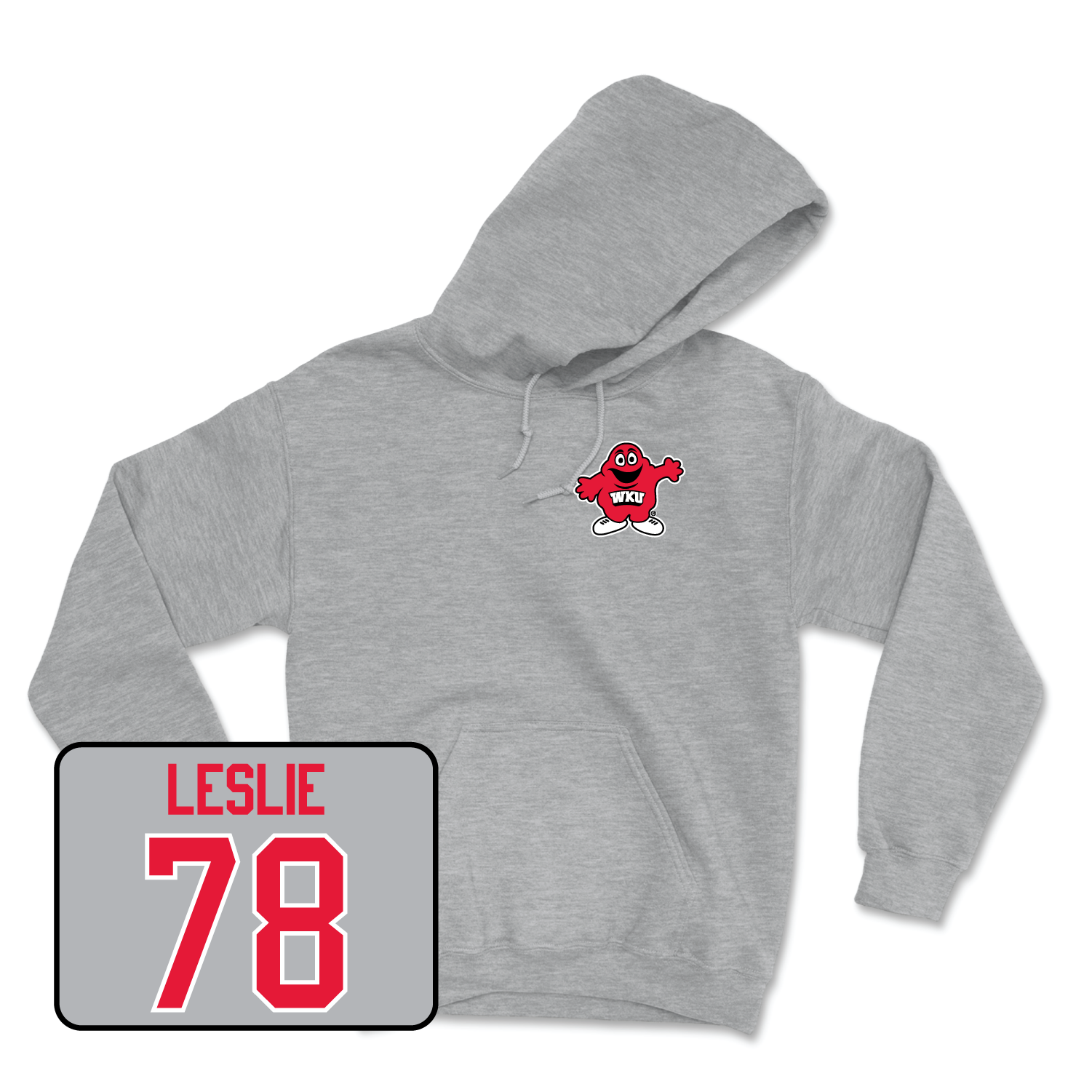 Sport Grey Football Big Red Hoodie 6 Youth Small / Quantavious Leslie | #78