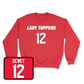 Red Women's Soccer Lady Toppers Player Crew 3 4X-Large / Rachel Dewey | #12