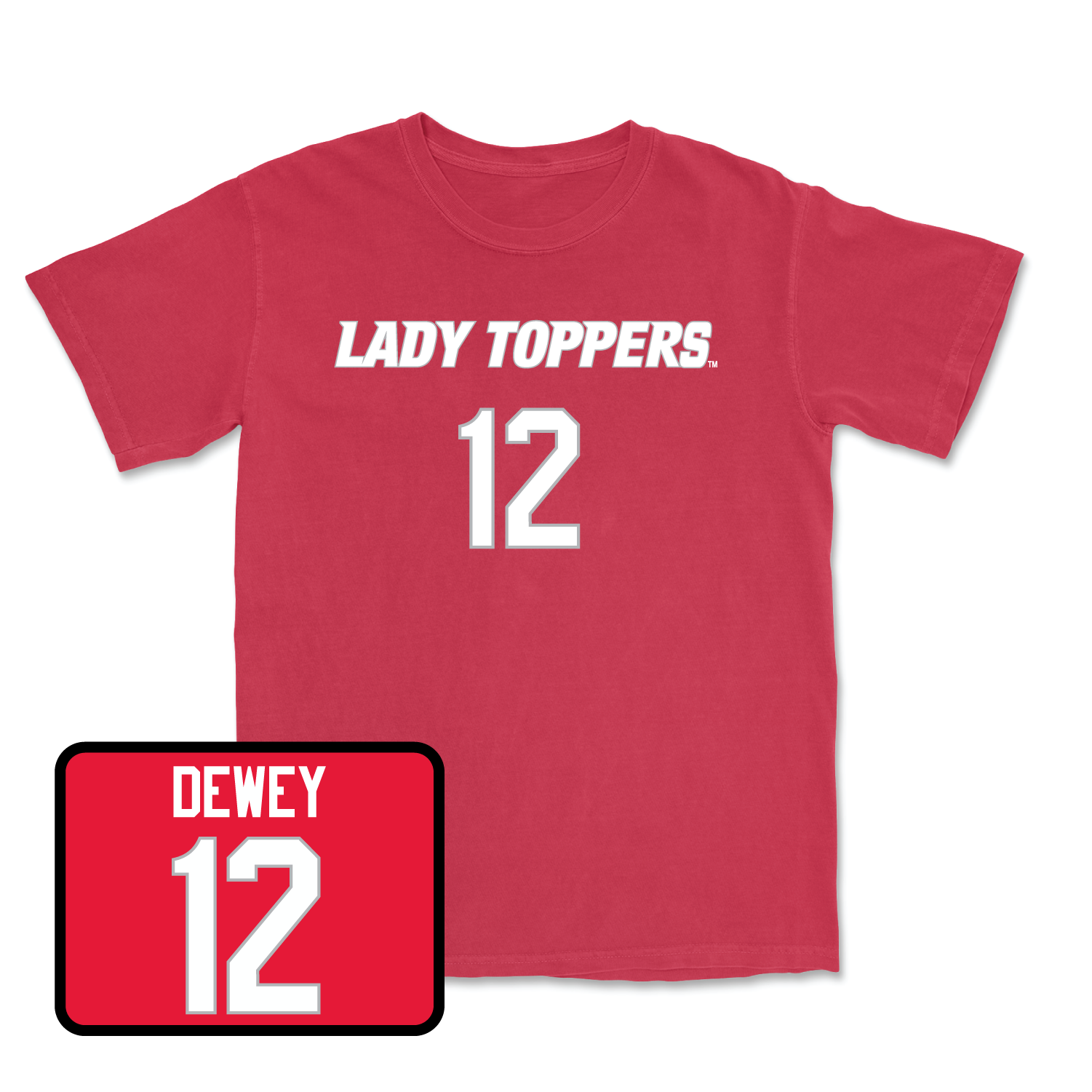 Red Women's Soccer Lady Toppers Player Tee 3 Small / Rachel Dewey | #12