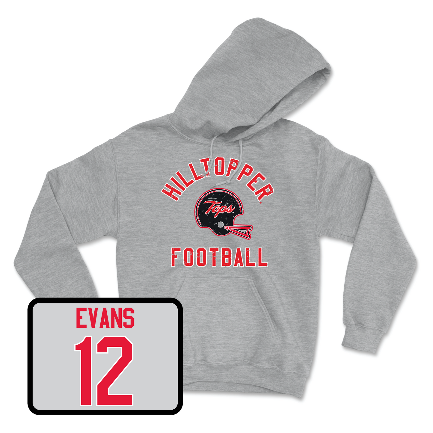 Sport Grey Football Football Helmet Hoodie 6 Small / R.J. Evans | #12