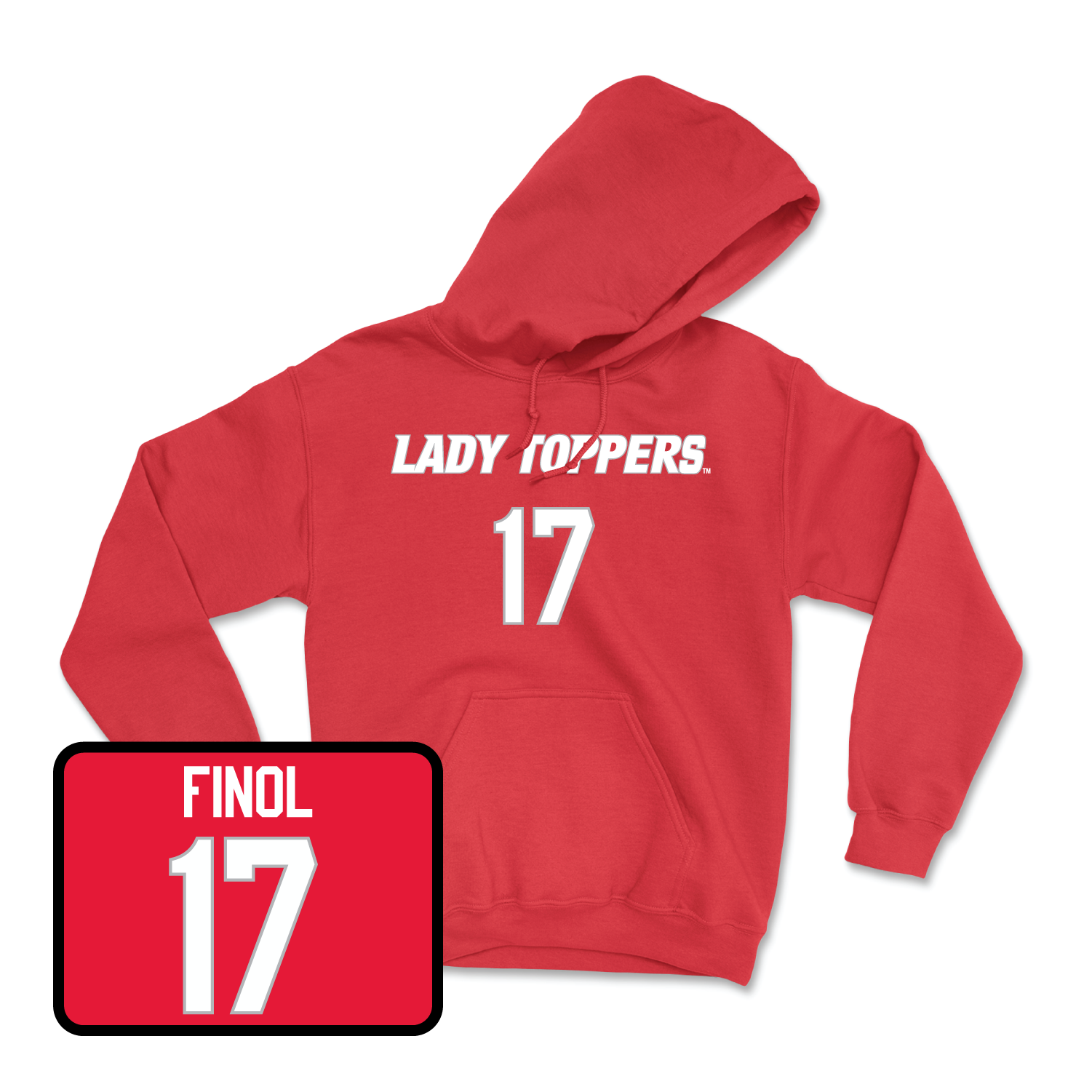 Red Women's Soccer Lady Toppers Player Hoodie 3 2X-Large / Rylee Finol | #17
