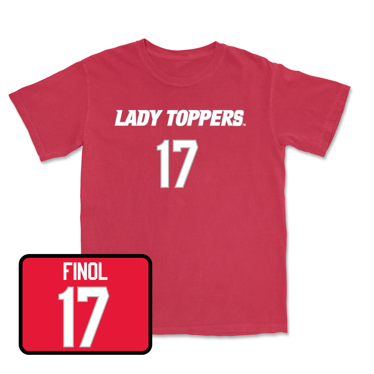 Red Women's Soccer Lady Toppers Player Tee 3 Large / Rylee Finol | #17