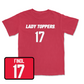 Red Women's Soccer Lady Toppers Player Tee 3 4X-Large / Rylee Finol | #17