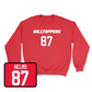 Red Football Hilltoppers Player Crew 6 Medium / River Helms | #87