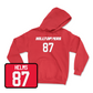 Red Football Hilltoppers Player Hoodie 6 Small / River Helms | #87