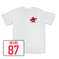 White Football Big Red Comfort Colors Tee 6 Large / River Helms | #87