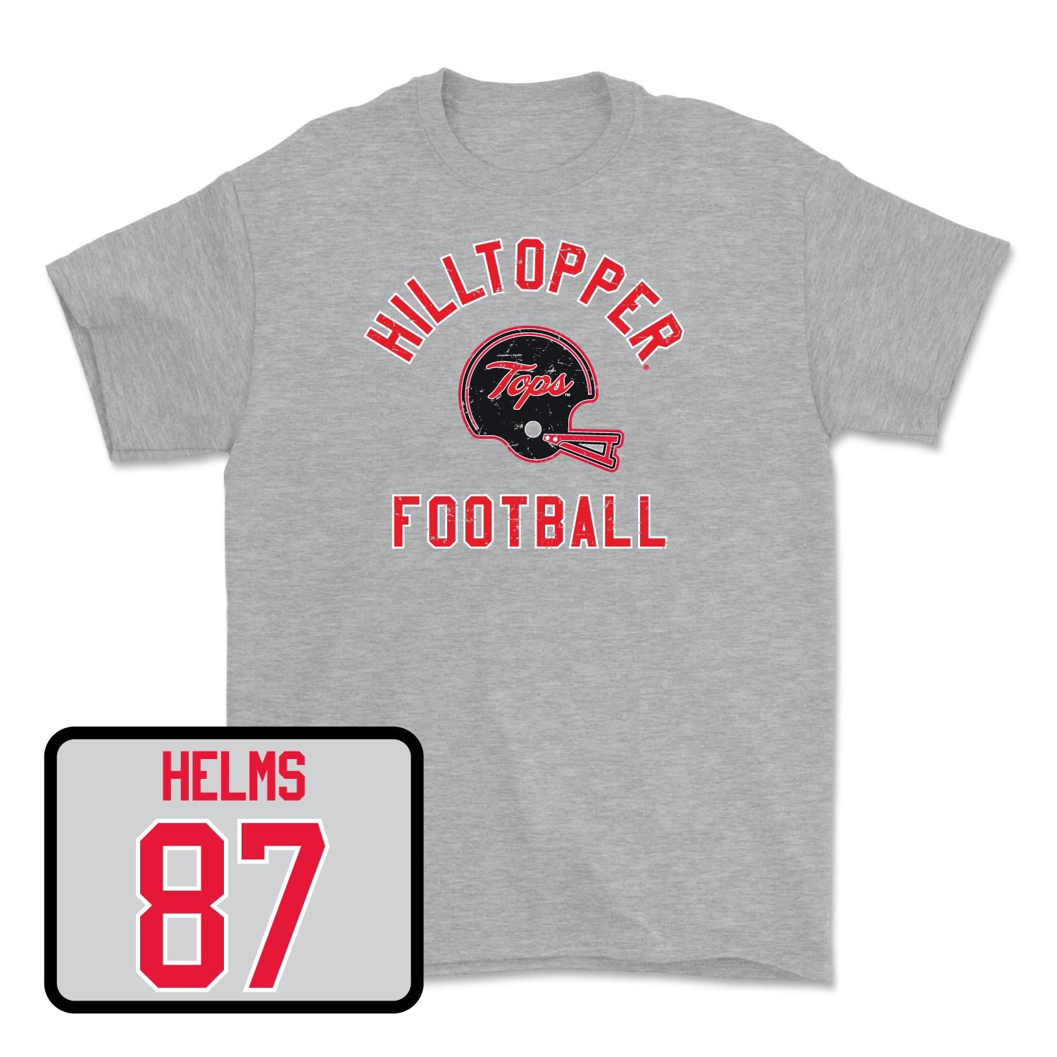 Sport Grey Football Football Helmet Tee 6 Small / River Helms | #87