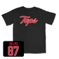 Black Football Tops Tee 6 Youth Large / River Helms | #87