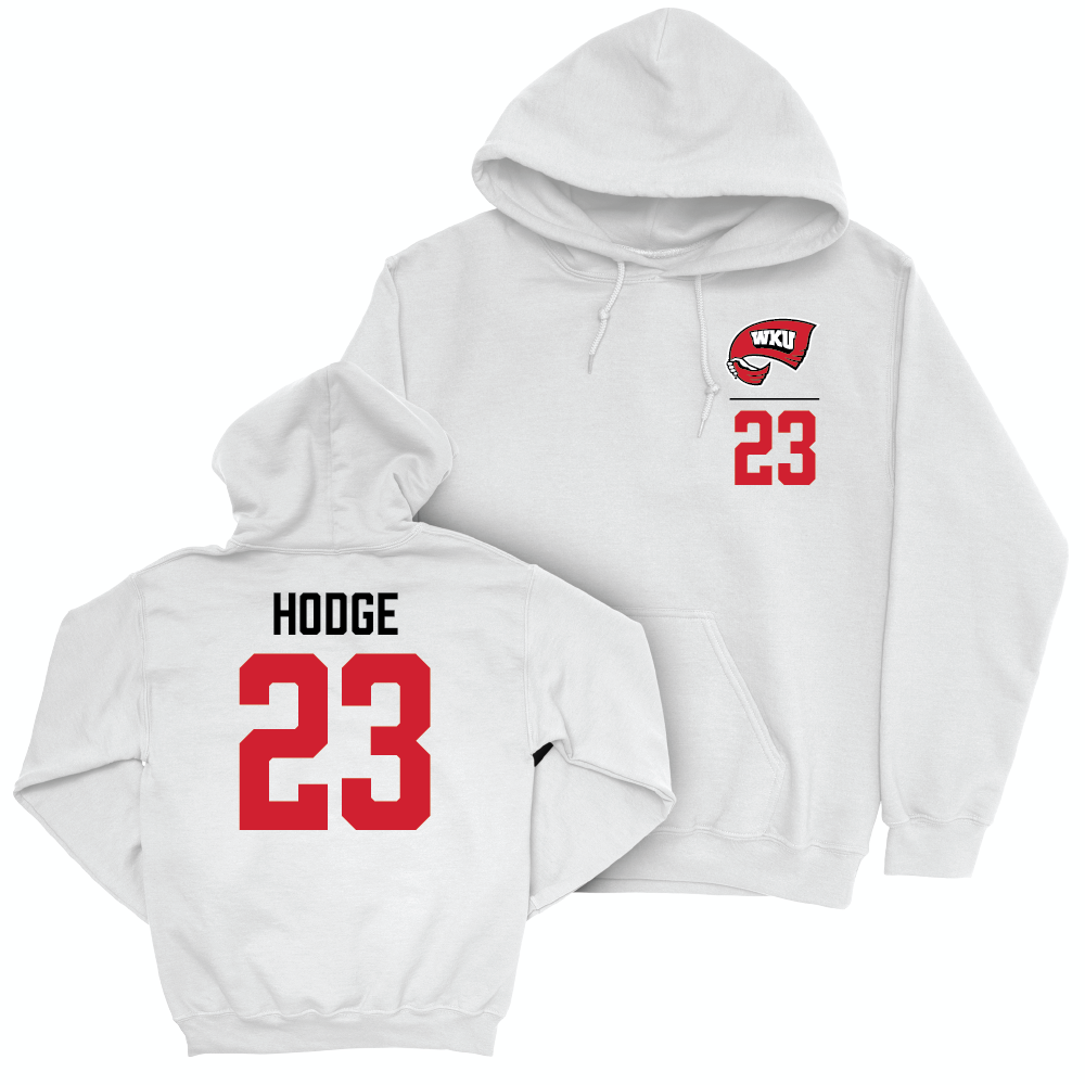 WKU Football White Logo Hoodie - Rashion Hodge | #23 Small