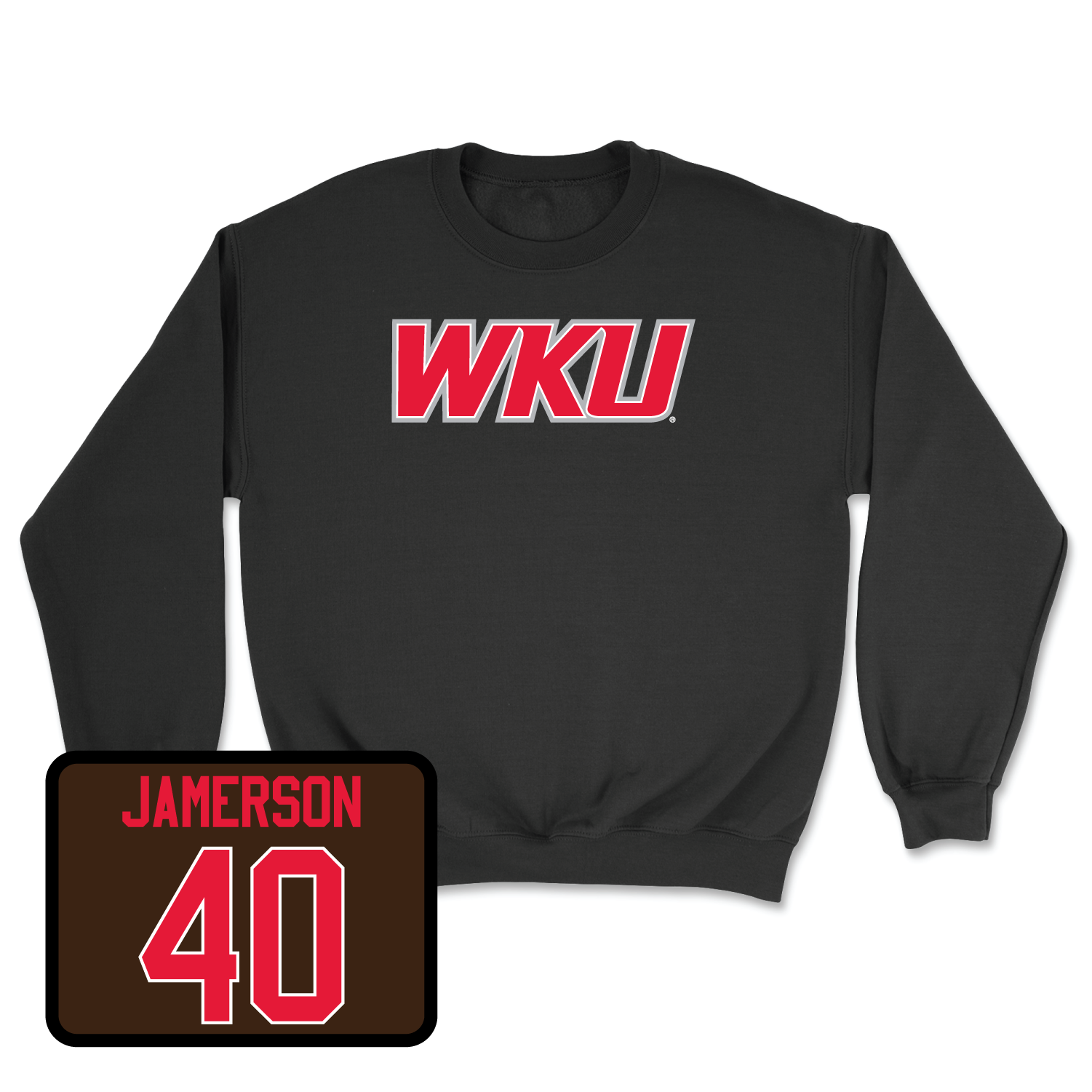 Black Football WKU Crew 6 Small / Reid Jamerson | #40