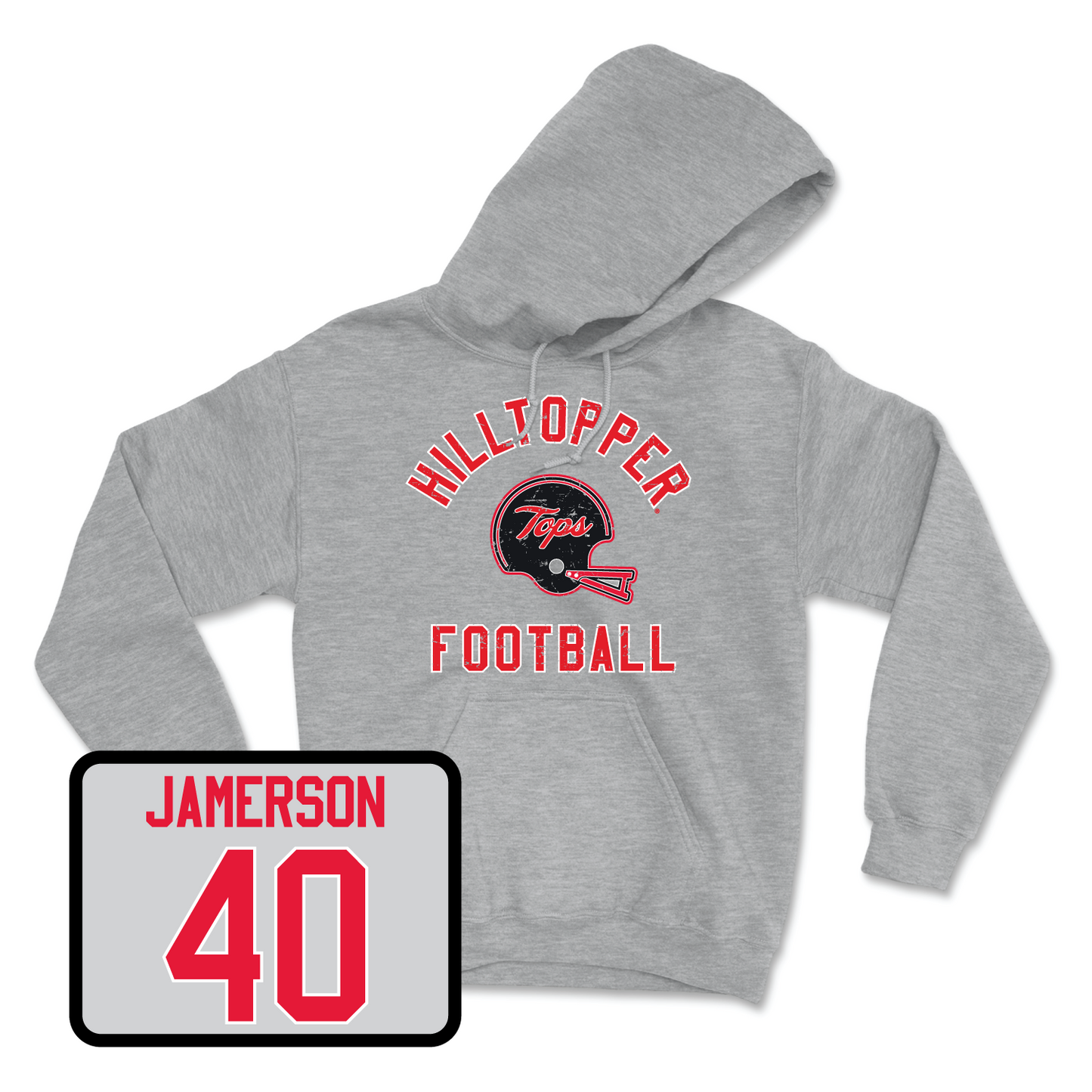Sport Grey Football Football Helmet Hoodie 6 Small / Reid Jamerson | #40